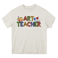 Cream art teacher Heavy Core Tee - Zillion Design Studio
