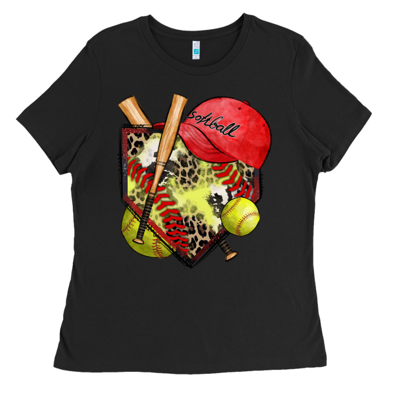 Softball Home Plate Ladies Tee by Zillion Design Studio | Teevron