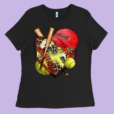 Softball Home Plate Ladies Tee Designed By Zillion Design Studio