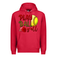 Cardinal Play ball y'all Softball Premium Hoodie - NancyCooperArtShop