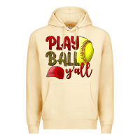 Pina Colada Play ball y'all Softball Premium Hoodie - NancyCooperArtShop