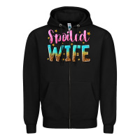 Black spoiled wife Zipper Hoodie - NancyCooperArtShop