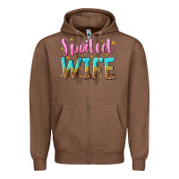 Chestnut spoiled wife Zipper Hoodie - NancyCooperArtShop