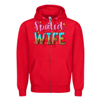 Red spoiled wife Zipper Hoodie - NancyCooperArtShop