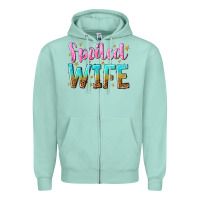 Seafoam spoiled wife Zipper Hoodie - NancyCooperArtShop