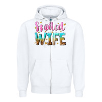 White spoiled wife Zipper Hoodie - NancyCooperArtShop