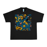 Black construction vehicles seamless pattern Urban Heavy Tee - BundleAndBundleShop