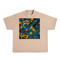 Burro construction vehicles seamless pattern Urban Heavy Tee - BundleAndBundleShop