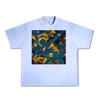 Grape Ice construction vehicles seamless pattern Urban Heavy Tee - BundleAndBundleShop