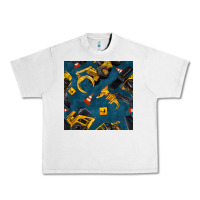 Lunar Rock construction vehicles seamless pattern Urban Heavy Tee - BundleAndBundleShop