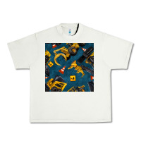 Pistachio construction vehicles seamless pattern Urban Heavy Tee - BundleAndBundleShop