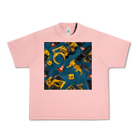 Salmon construction vehicles seamless pattern Urban Heavy Tee - BundleAndBundleShop