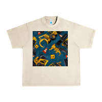 Sandshell construction vehicles seamless pattern Urban Heavy Tee - BundleAndBundleShop