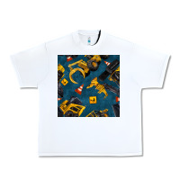White construction vehicles seamless pattern Urban Heavy Tee - BundleAndBundleShop