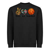 Black peace love basketball Heavyweight Sweatshirt - Artiststas