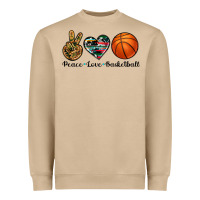 Mushroom peace love basketball Heavyweight Sweatshirt - Artiststas