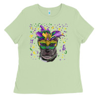 Matcha mardi gras  mask pitbull Ladies Tee - RanaPortraitStore
