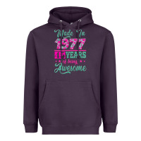 Plum made in 1977, 45 years of being awesome Heavyweight Hoodie - Jasminsmagicworld