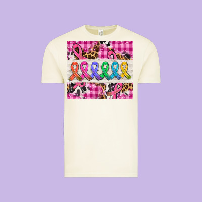 Western Colorfull Cancer Ribbon Vintage Tee Designed By Adodesignshop