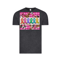 Vintage Black western colorfull cancer ribbon Vintage Tee - AdoDesignShop