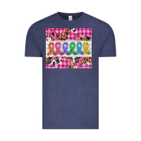 Vintage Denim western colorfull cancer ribbon Vintage Tee - AdoDesignShop