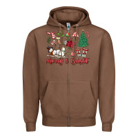 Chestnut merry bright Zipper Hoodie - MaliasSmallBusiness