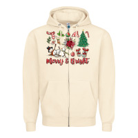 Sandshell merry bright Zipper Hoodie - MaliasSmallBusiness