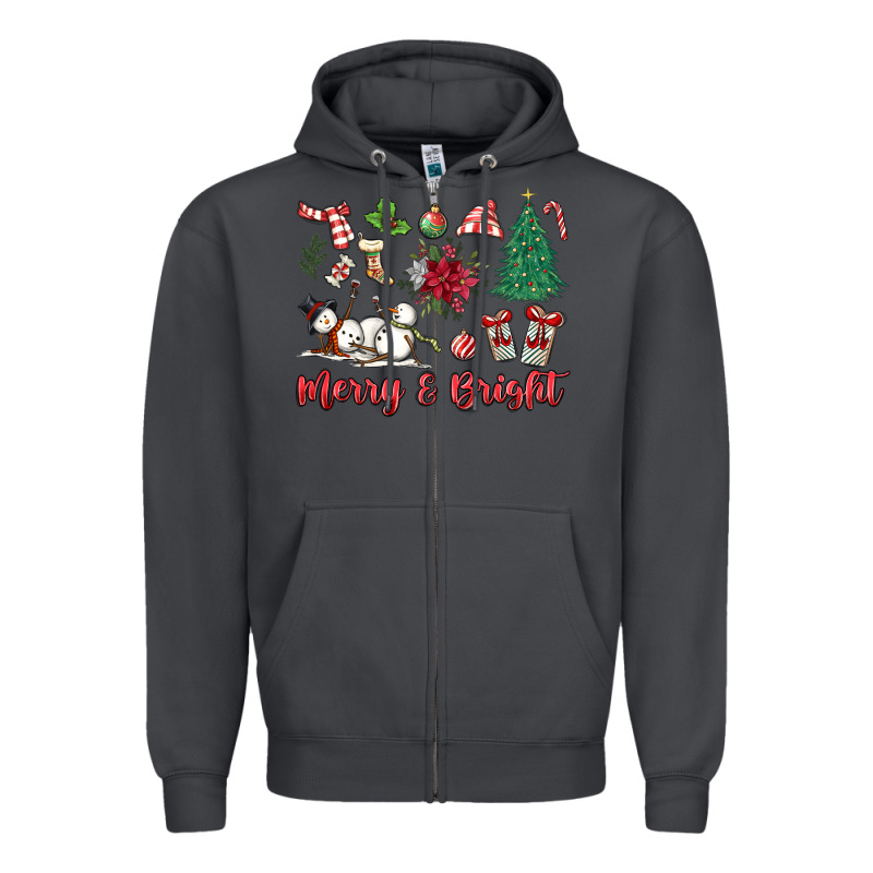 Merry Bright Zipper Hoodie by MaliasSmallBusiness | Teevron