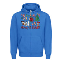 True Royal merry bright Zipper Hoodie - MaliasSmallBusiness