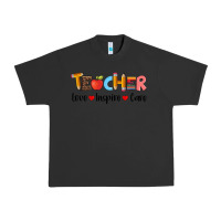 Pigment Black teacher love inspıre care wıth  and pen Urban Heavy Tee - Artiststas