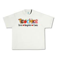 Pistachio teacher love inspıre care wıth  and pen Urban Heavy Tee - Artiststas