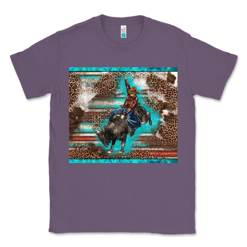 Western Rodeo Bullfighter Serape Leopards Turquoise's Gliterrs Classic Tee by BarkalooDesign | Teevron