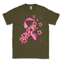Army Green pink cancer ribbon Classic Tee - AdoDesignShop