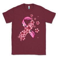 Burgundy pink cancer ribbon Classic Tee - AdoDesignShop