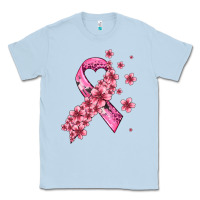 Dusty Blue pink cancer ribbon Classic Tee - AdoDesignShop
