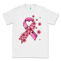 White pink cancer ribbon Classic Tee - AdoDesignShop