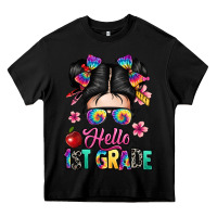 Black hello first grade Heavy Core Tee - texasbilliewilder