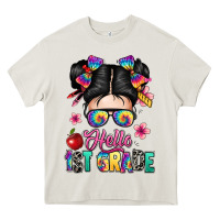 Cream hello first grade Heavy Core Tee - texasbilliewilder
