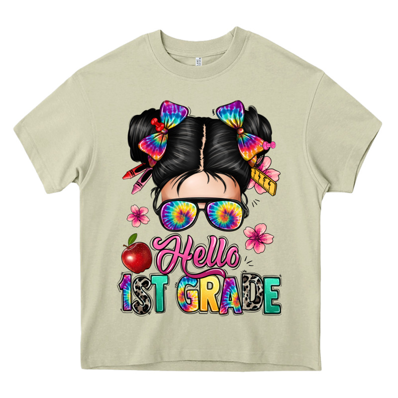 Hello First Grade Heavy Core Tee by texasbilliewilder | Teevron