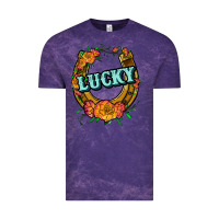 Cloud Purple horseshoe lucky Vintage Tee - JahusDesignShop
