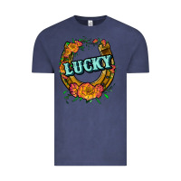 Vintage Denim horseshoe lucky Vintage Tee - JahusDesignShop