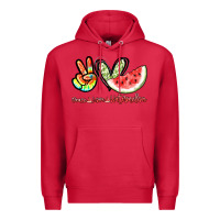 Cardinal Peace love watermelon Premium Hoodie - NancyCooperArtShop