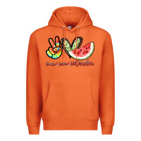 Carrot Peace love watermelon Premium Hoodie - NancyCooperArtShop