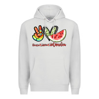 Dove Grey Peace love watermelon Premium Hoodie - NancyCooperArtShop