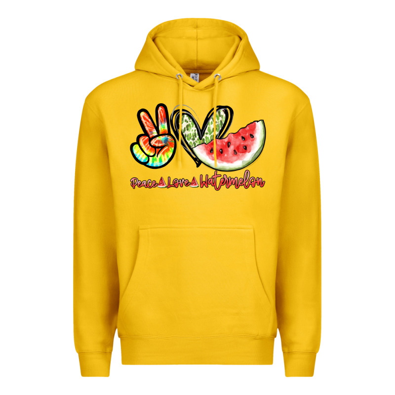 Peace Love Watermelon Premium Hoodie by NancyCooperArtShop | Teevron
