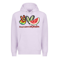 Lilac Peace love watermelon Premium Hoodie - NancyCooperArtShop