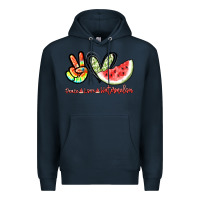 Navy Peace love watermelon Premium Hoodie - NancyCooperArtShop