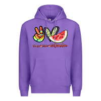 Purple Peace love watermelon Premium Hoodie - NancyCooperArtShop