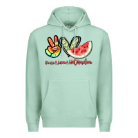 Seafoam Peace love watermelon Premium Hoodie - NancyCooperArtShop