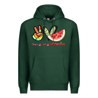 Sports Green Peace love watermelon Premium Hoodie - NancyCooperArtShop